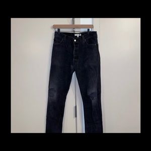 Re/done black/grey denim mid rise